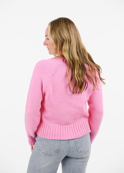 SHANNON PASSERO - VERA COTTON CARDIGAN - BUBBLE PINK