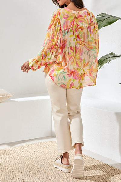 TRIBAL - FLOWY DOLMAN SLEEVE BLOUSE - 5539O-4996 - 3 Colours