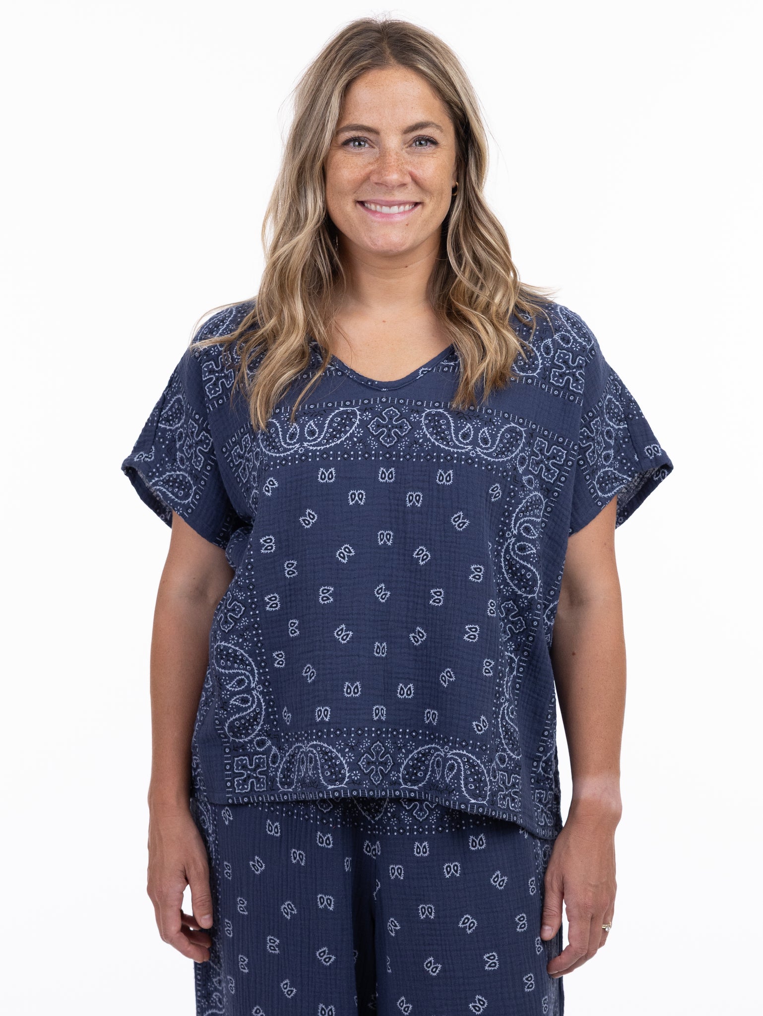 SHANNON PASSERO - BANDANA PRINT ELLA TOP - 5822