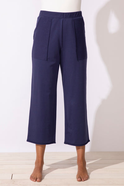 ESCAPE - 0CEAN FRONT TERRY PULL ON BREEZY CROP PANT - 60167 - 3 Colours