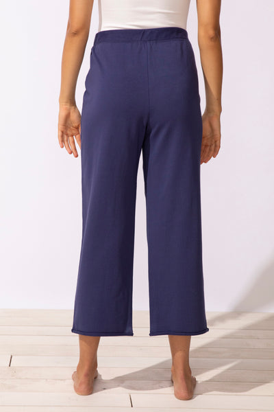 ESCAPE - 0CEAN FRONT TERRY PULL ON BREEZY CROP PANT - 60167 - 3 Colours