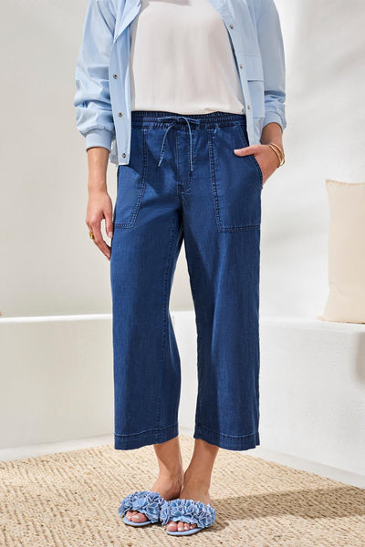 TRIBAL - AUDREY WIDE LEG CROP JOGGER - 6127O-5383