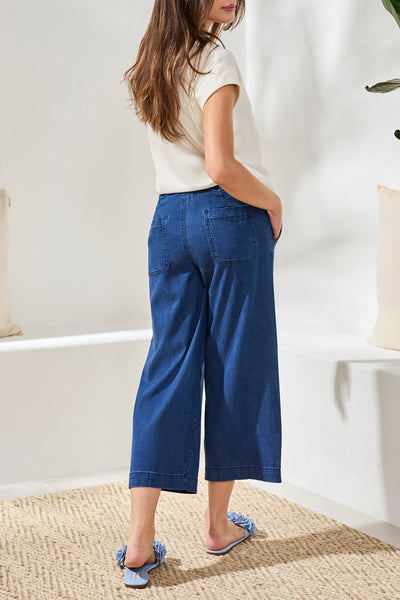 TRIBAL - AUDREY WIDE LEG CROP JOGGER - 6127O-5383