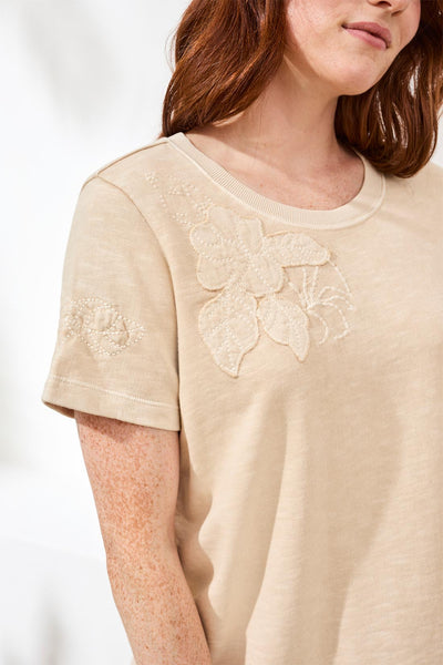 TRIBAL - CREW NECK WITH EMBROIDERY AND APPLIQUÉ DETAILS - 6132O-5559 - 2 Colours