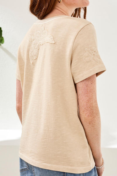 TRIBAL - CREW NECK WITH EMBROIDERY AND APPLIQUÉ DETAILS - 6132O-5559 - 2 Colours