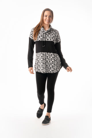 PURE ESSENCE - FUNNEL NECK TOP -616-4503