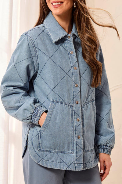 TRIBAL - DENIM QUILTED JACKET - 6242O-5605
