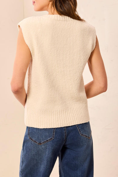 TRIBAL - SPLIT NECK SWEATER VEST - 6316O-5611  - 2 Colours