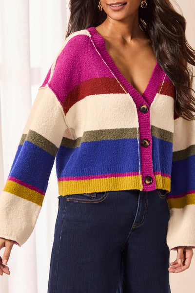 TRIBAL - STRIPE KNIT CARDIGAN - 6345O-5611