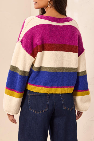 TRIBAL - STRIPE KNIT CARDIGAN - 6345O-5611