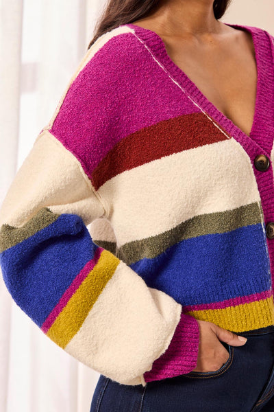 TRIBAL - STRIPE KNIT CARDIGAN - 6345O-5611