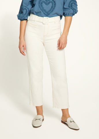 FDJ - SUZANNE STRAIGHT CROP PANT W/ BELT - 6883948