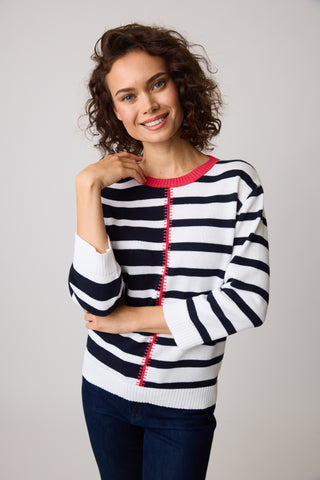 PARKHURST / COTTON COUNTRY - ADELINE STRIPE SWEATER - 70253 - 2 Colours