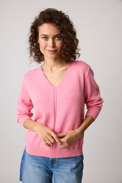 PARKHURST / COTTON COUNTRY -  FERNANDA VEE SWEATER - 70268 - 3 Colours