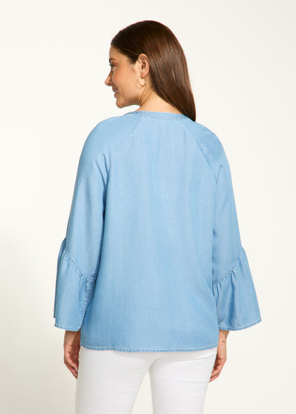 FDJ - EMBROIDERED CHAMBRAY SHIRT - 7051846