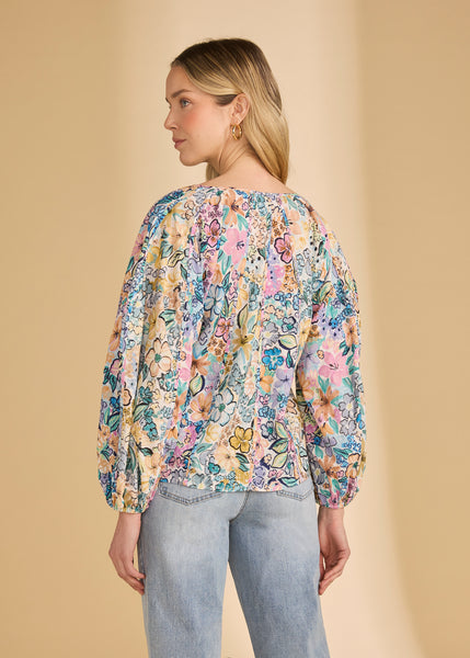 FDJ - AMBUSH FLORAL POPOVER BLOUSE - 7220152