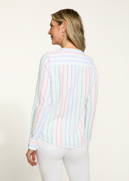 FDJ- MONTE CARLO STRIPE LONG SLEEVE SHIRT - 7227807