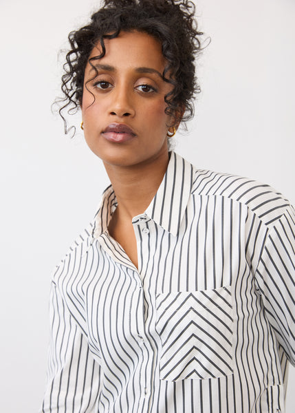 FDJ - STRIPE STRETCH POPLIN SHIRT - 7481623 - 2 COLOURS