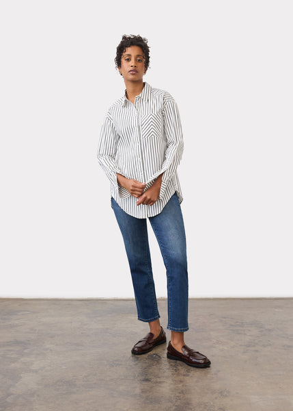 FDJ - STRIPE STRETCH POPLIN SHIRT - 7481623 - 2 COLOURS