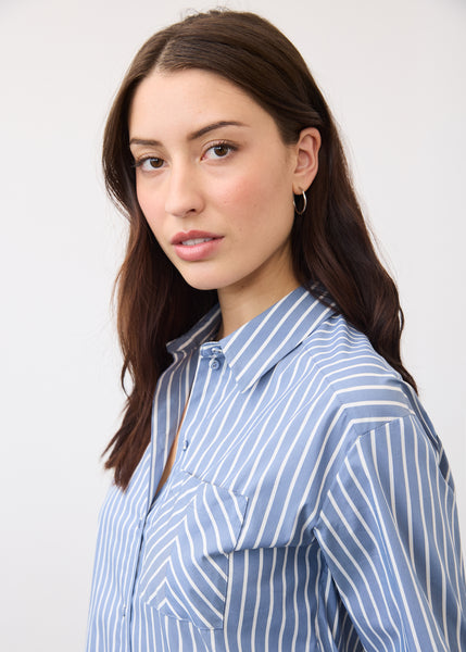 FDJ - STRIPE STRETCH POPLIN SHIRT - 7481623 - 2 COLOURS