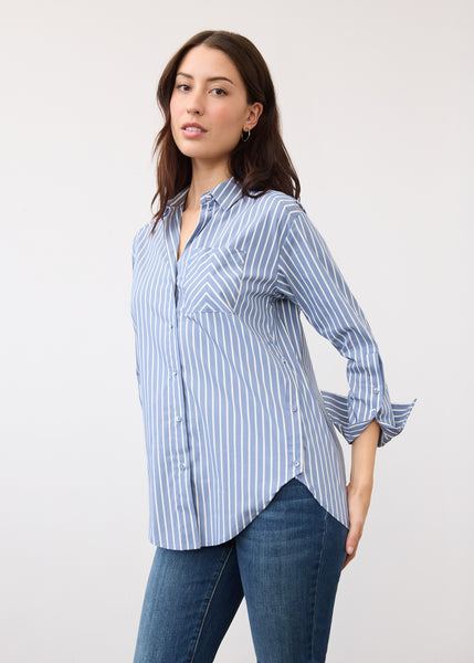 FDJ - STRIPE STRETCH POPLIN SHIRT - 7481623 - 2 COLOURS