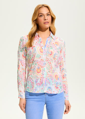 FDJ - NOVICE PAISLEY CRINKLE PRINTED SHIRT - 7627881