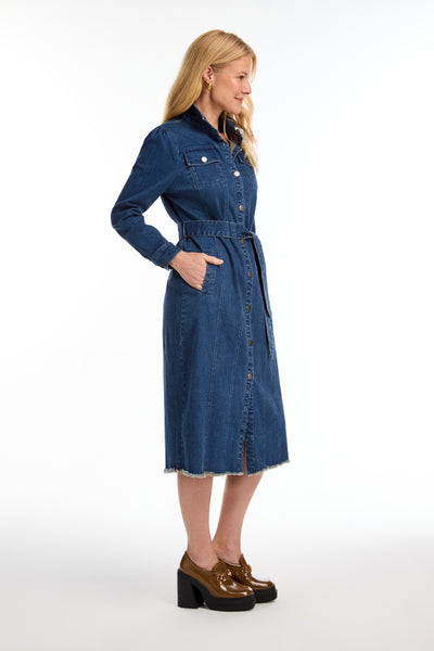 FDJ - DENIM DRESS / DUSTER COAT- 7697667