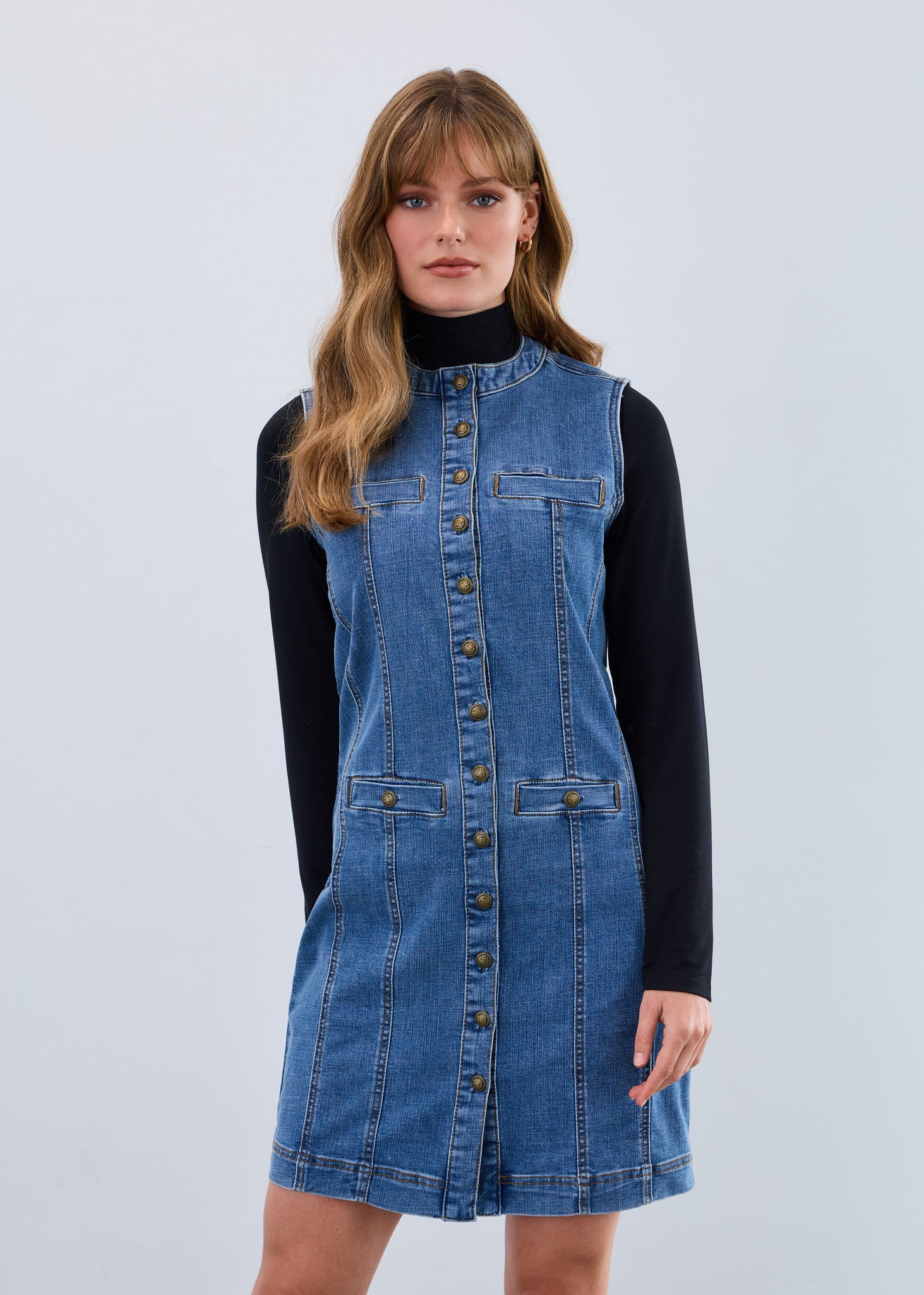 FDJ- CROSSHATCH DENIM DRESS  - 7731809