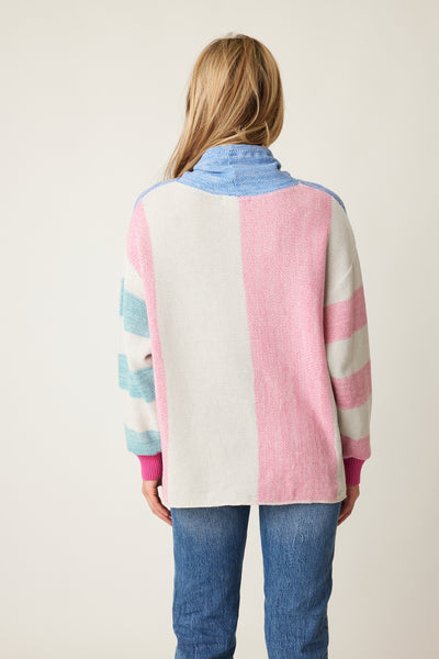 PARKHURST - BIANCA OVERSIZED COLOUR BLOC SWEATER - 80109