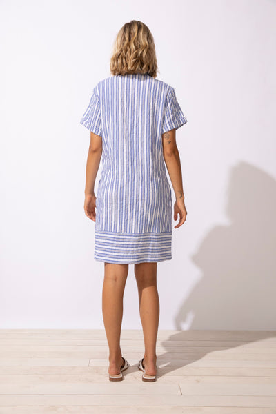 ESCAPE - SEAPORT STRIPE MARINA SHIRT DRESS - 82370 - 2 Colours
