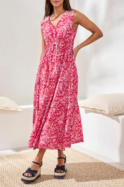 TRIBAL - GARDENIA PRINT MAXI DRESS - 971O-3647