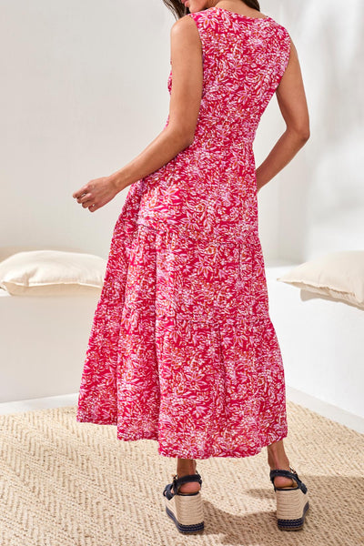 TRIBAL - GARDENIA PRINT MAXI DRESS - 971O-3647