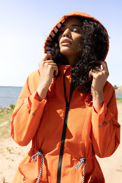 ALISON SHERI - HOODED WATERPROOF RAINCOAT - A47220 - 2 Colours