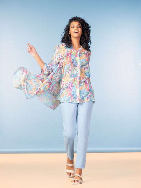 ALISON SHERI - FLORAL SWING BLOUSE- A47408