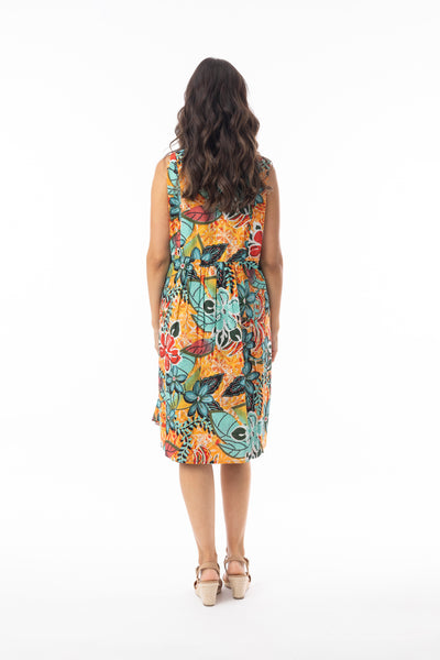 ORIENTIQUE - REVERSIBLE GUARATIBA PRINT DRESS - 61745