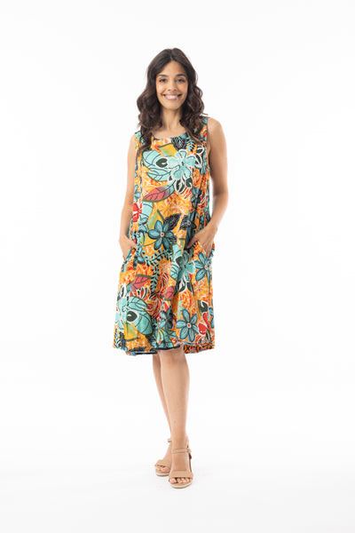 ORIENTIQUE - REVERSIBLE GUARATIBA PRINT DRESS - 61745