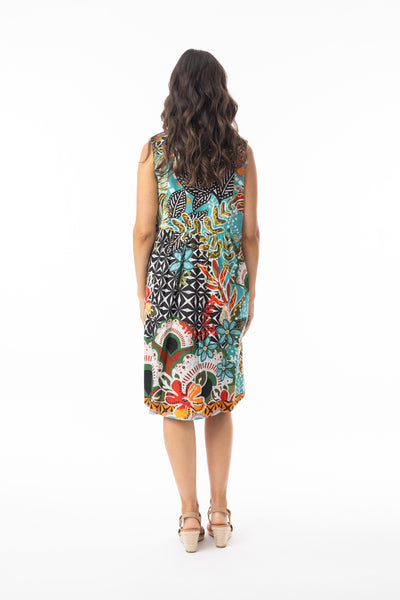 ORIENTIQUE - REVERSIBLE GUARATIBA PRINT DRESS - 61745