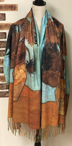 INT - MUSEUM PRINT SCARF -SF1656
