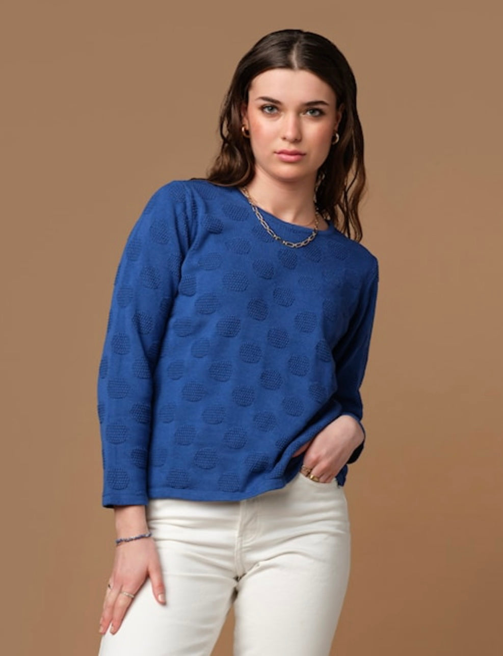 SKOVHUUS - ORGANIC COTTON TEXTURED  SWEATER - 3343- 2 Colours