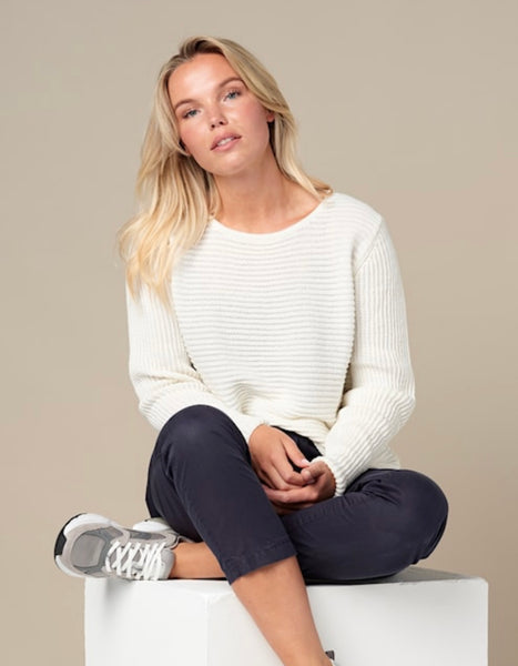 SKOVHUUS - ORGANIC COTTON RIB W/ ZIP DETAIL SWEATER - 5353-   13  Colours