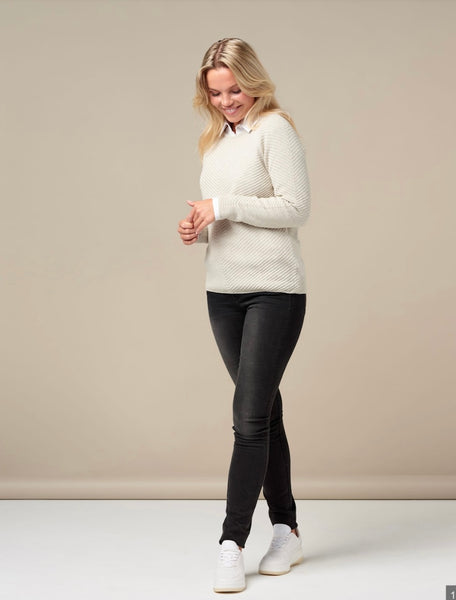 SKOVHUUS - DIAGONAL RIB ORGANIC COTTON SWEATER - 1366 - 6 Colours