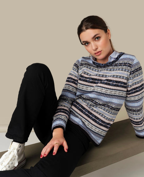 SKOVHUUS - STRIPPED CREW SWEATER -3632 - 2 Colours