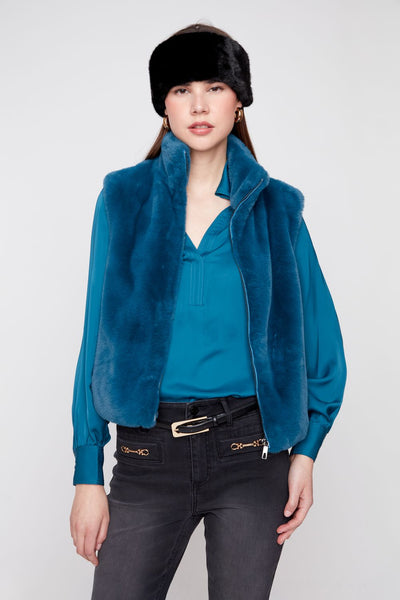 RENUAR - FAUX FUR VEST - R3879L-E3011