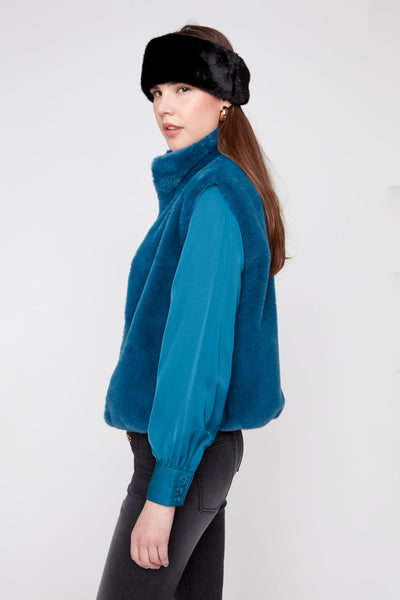 RENUAR - FAUX FUR VEST - R3879L-E3011