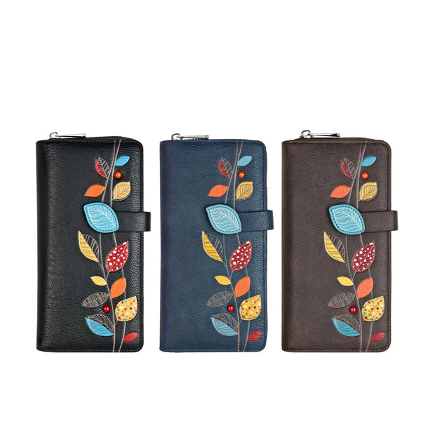 ESPE - PETAL CLUTCH WALLET -RFID PROTECTED -  3 Colours