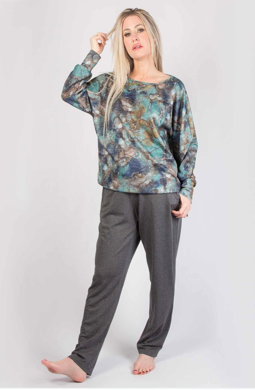 PURE ESSENCE - PULL ON  JOGGER BAMBOO PANT - 112-2340 - 3 Colours