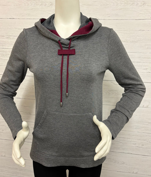 PURE ESSENCE - BAMBOO CONTRAST TRIM HOODIE - 112-4985 - 2 Colours