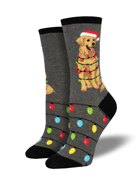 SOCKSMITH CREW SOCKS - DOG GONE LIGHTS - 2 COLOURS