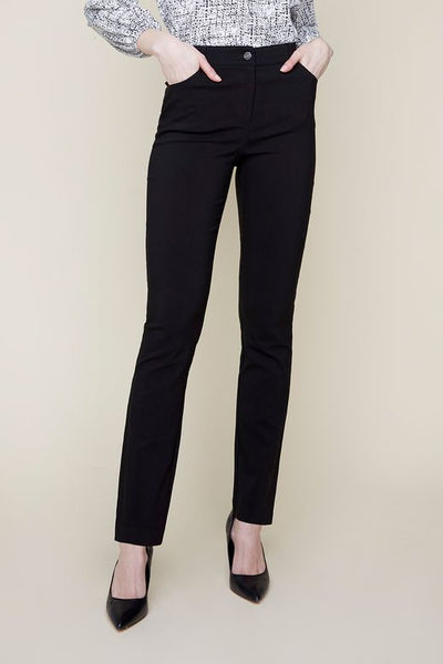 RENUAR - 5 POCKET BLACK BENGALINE STRAIGHT LEG - R1920-E730