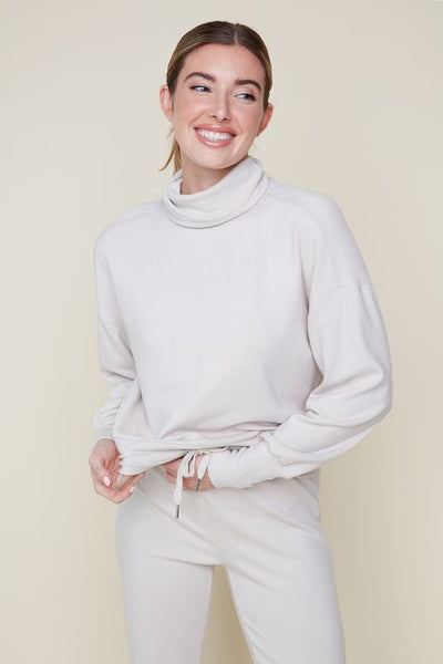 RENUAR - OYSTER TURTLE NECK PULLOVER - R7772- 48K